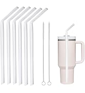 WK ieason Replacement Straws for Stanley Owala 40 oz 30 oz Cup Tumbler, 6pcs 12 Inch Long Silicon...