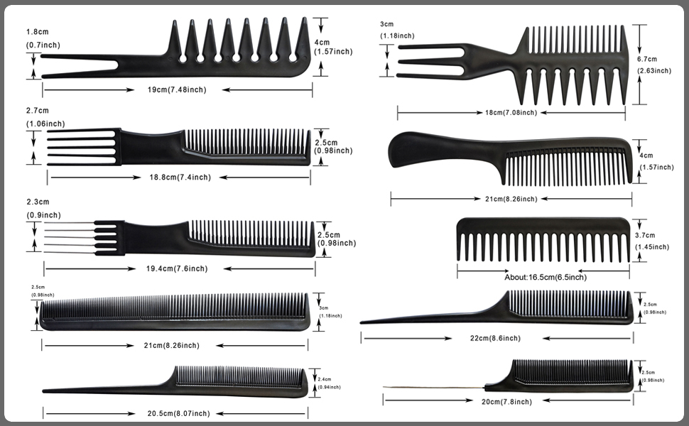 Hair Comb for Women Men Kids Hairdressing Hair Styling Kit Hair Cutting Comb for Hair Styling Tool