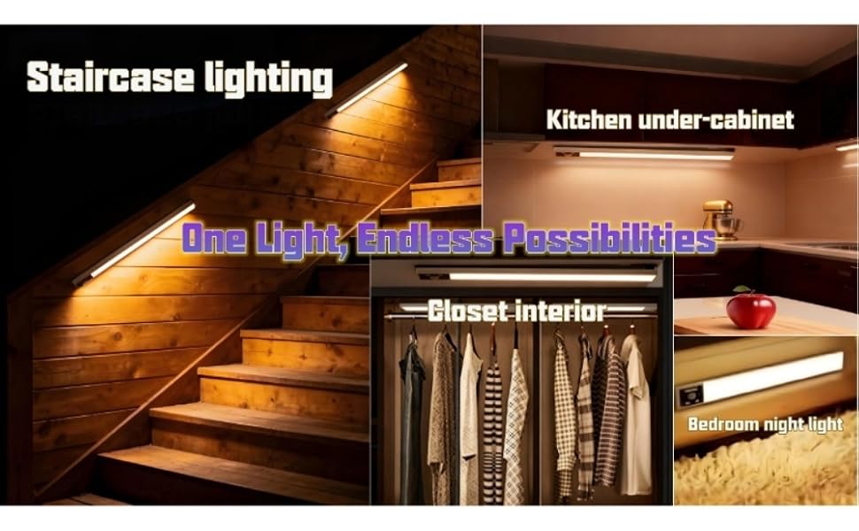 kitchen light, closet light, stair light, hallway light, wireless LED light bar