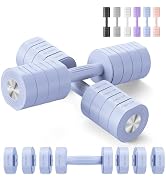 MERACH Dumbbell Set of 2, Adjustable Weight, Anti-slip Handle, Macaron Colors, Each 2.2/4.4/6.6/8...