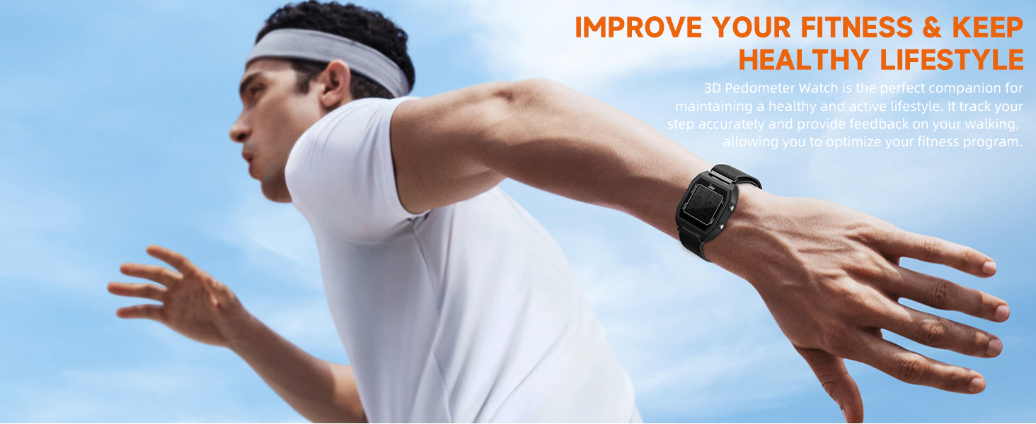 U-Trak 3D Pedometer Watches for Walking