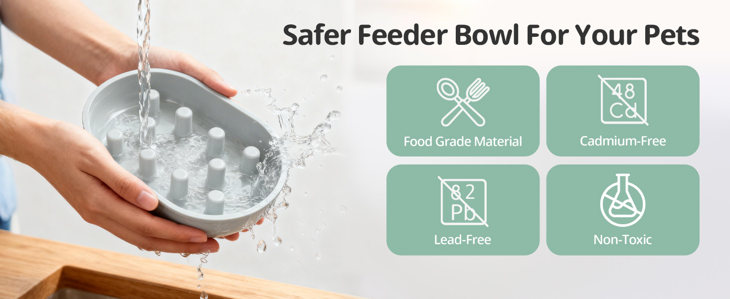 Microchip Pet Feeder Slow Bowl and Mat Set