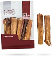 Best Pet Supplies GigaBite 6 Inch Monstrous Bully Sticks (8 Pack) - All Natural, Free Range Beef ...