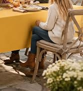 misaya 6 Packs Plastic Table Cloth White Disposable Tablecloth | Waterproof Rectangle Tablecloth,...