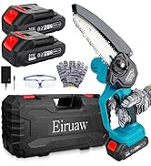 Cordless Mini Chainsaw, 6-INCH Electric Power Chainsaw, Battery Powered 2Pcs 21V 1500MAH Recharge...
