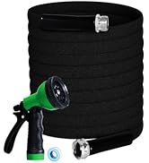 100FT Heavy Duty 3/4" Garden Hose with 10-Pattern Sprayer - Triple Layer Anti-Burst, 400PSI Press...
