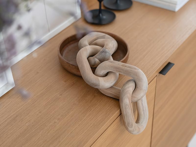 Peakoly acacia chain in wood tray