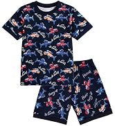 HYCLES Boys Pajamas Short Sleeve Summer PJs Set 2-Piece Cozy Sleepwear for Kids Size 2T-12 Years