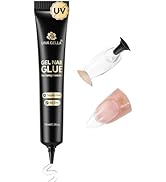 UNA GELLA Air-dry Gel Nail Glue No U/V Light 15ml Super Strong Nail Glue for Press On Nails & Cle...