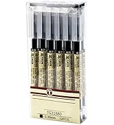 AUHOKY 12Pcs 0.35 mm Black Gel Ink Pens, Extra-Fine Ballpoint Pen, Quick-Drying point Rolling Bal...