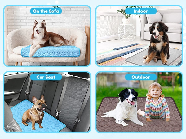 Dog Cooling Mat, Pet Cooling Pads for Dogs Cats Washable Summer Kennel Mat