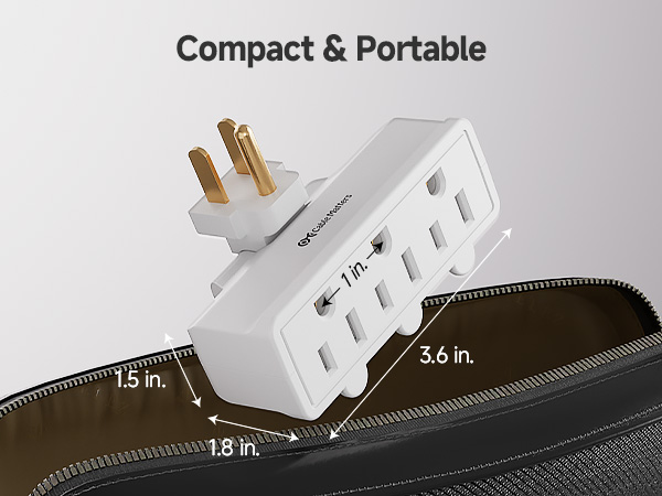 3-Outlet Grounded 180 Degree Swivel Wall Tap