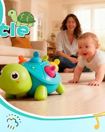 AiTuiTui Baby Crawling Turtle Toy 6 8 9 12 Months