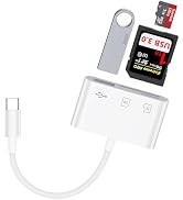 USB-C SD & MicroSD Card Reader for iPhone 17/16/15 Pro/Max/Pro, 3-in-1 Memory Card Adapter for Fa...