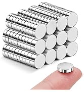 SMARTAKE 120 Pcs Refrigerator Magnets, 10x2.6mm Small Round Fridge Magnets, Multi-Use Premium Neo...