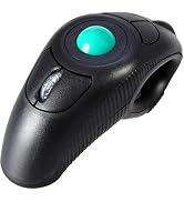EIGIIS 2.4G Ergonomic Trackball Handheld Finger USB Mouse Wireless Optical Travel DPI Mice for PC...