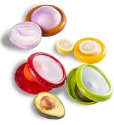 Ortarco 4Pcs Onion Storage Avocado Saver Holder, Lemons Garlic Tomato Peper Storage Containers Re...