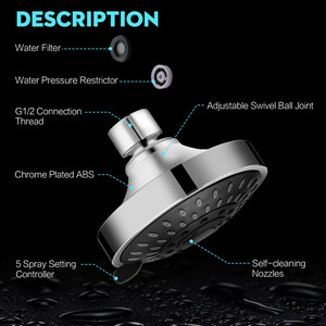 shower head 4 inch,high pressure shower head universal,replacement shower head,shower head ball