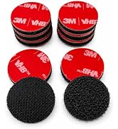 Heavy Duty Hook and Loop Dots Dia. 1" 8 Pairs with 3M GPH-110 Adhesive | Reusable Round Sticky Fa...