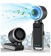 PlayHot New Portable Handheld Turbo Fan, 10m/s High Speed, 100 Speed Stepless Control with Air Tu...