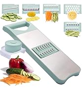 NACOLUS Multi-Purpose Mandoline Slicer for Kitchen with Slide-On Hand Guard - Vegetable Chopper, ...