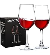 PARACITY Wine Glasses, christmas gift, Clear Glass, Long Stem Wine Glass for Red and White Wine -...