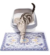 ondware Cat Litter Mat, 20x15 in Litters Box Mat Waterproof Non-Slip Easy to Clean Washable Trapp...
