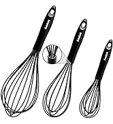 ANAEAT Silicone Balloon Whisk, Perfect for Non-Stick Cookware, Milk and Egg Beater Blender, Heat ...