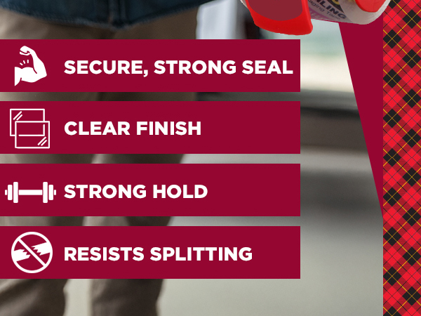 Clear finish, strong hold, resists splitting