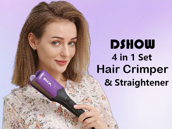 DSHOW 4-in-1 Hair Crimper and Straightener