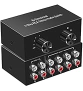 4-Way Stereo Audio Switcher, Bi-Directional Audio Selector Box for Blu-ray Players or DVD Players...