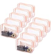Tbestmax 10 Pcs Clear Cosmetic Bags Small Makeup Bags Portable Waterproof Travel Toiletry Bags Or...