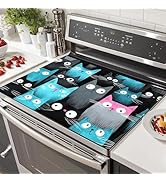 HOMETITUTE Stove Top Covers for Electric Stove 28x20 Inch Countertop Protector Heat Resistant Gla...