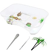 PINVNBY Plastic Turtle Tank Reptile Habitat Pet Terrariums Turtles Tank Aquarium Terrapin Topper ...