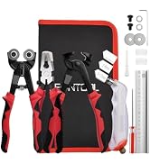 LEONTOOL 10-Piece Glass Cutting Tool Set, Wheeled Mosaic Nipper, Glass Running Pliers with Curved...
