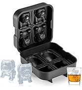 Nax Caki 3D French Bulldog Ice Cube Mold Fun Shapes, 2.4" Large Pug Dog Whisky Ice Cube Mold, Big...
