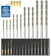 Sworker Diamond Drill Bits 1mm 1.5mm 2mm 2.5mm 3 Each 120-Grit 12Pcs with 4 Collets Compatible wi...