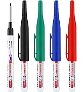 DPWOUM 4Pcs Multi-Purpose Deep Hole Marker Pens,Waterproof Colorful Carpenter Pen for Bathroom Ho...