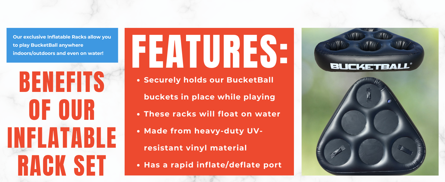 inflatable rack set for bucketball