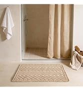 Sunfly Waffle Bath Mat, Super Absorbent Non Slip Boho Bath Rugs for Bathroom Floor,Washable Bath ...