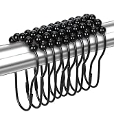 12PCS Shower Curtain Hooks Rings for Bathroom, Stainless Steel Rust Resistant Shower Curtain Ring...