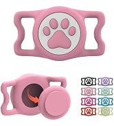 ilFindYou Waterproof Airtag Dog Collar Holder for Apple Air Tag, Silicone Dog Airtag Holder for D...