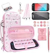 FIWWAT Switch 2 Case Carrying Case- 18 in 1 for Nintendo Switch 2 Accessories Bundle with Clear P...