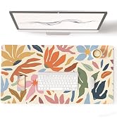 Colorful Star Abstract Floral Large Mouse Pad, Waterproof Office Desk Mat, Non-Slip Gaming Mouse ...