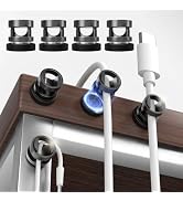 Maveek Magnetic Cable Holder 8-Pack, Stainless Steel Metal Cord Clips Wire Organizer Home Office ...