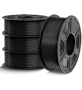 TECBEARS PETG Filament 1.75mm, 3D Printer Filament PETG Black Bundle, Strong Toughnes, 4 * 1KG(13...