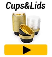 Beasea 50pcs black gold aluminum pie cups with lids
