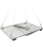 GRITR Portable Outdoor Barbecue Campfire Cooking Foldable Titanium Grill Mesh with Protective Cas...