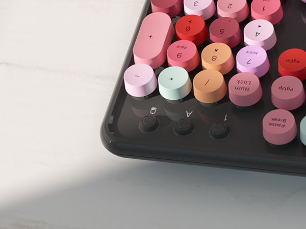 black colorful keyboard and mouse
