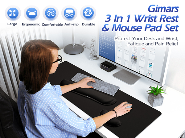 mouse pad and keyboard wrist rest